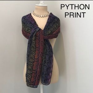 💕PYTHON PRINT SOFT MULTI-COLOR SCARF OR WRAP